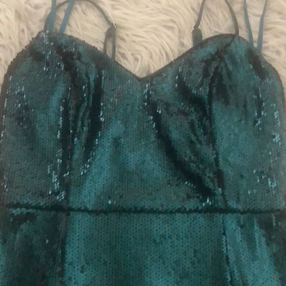 Vici dolls collection green sequin dress sz M new - Picture 2 of 4